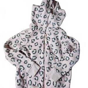 Cat & Jack Pink Leopard Print Kids Hoodie Size 5T